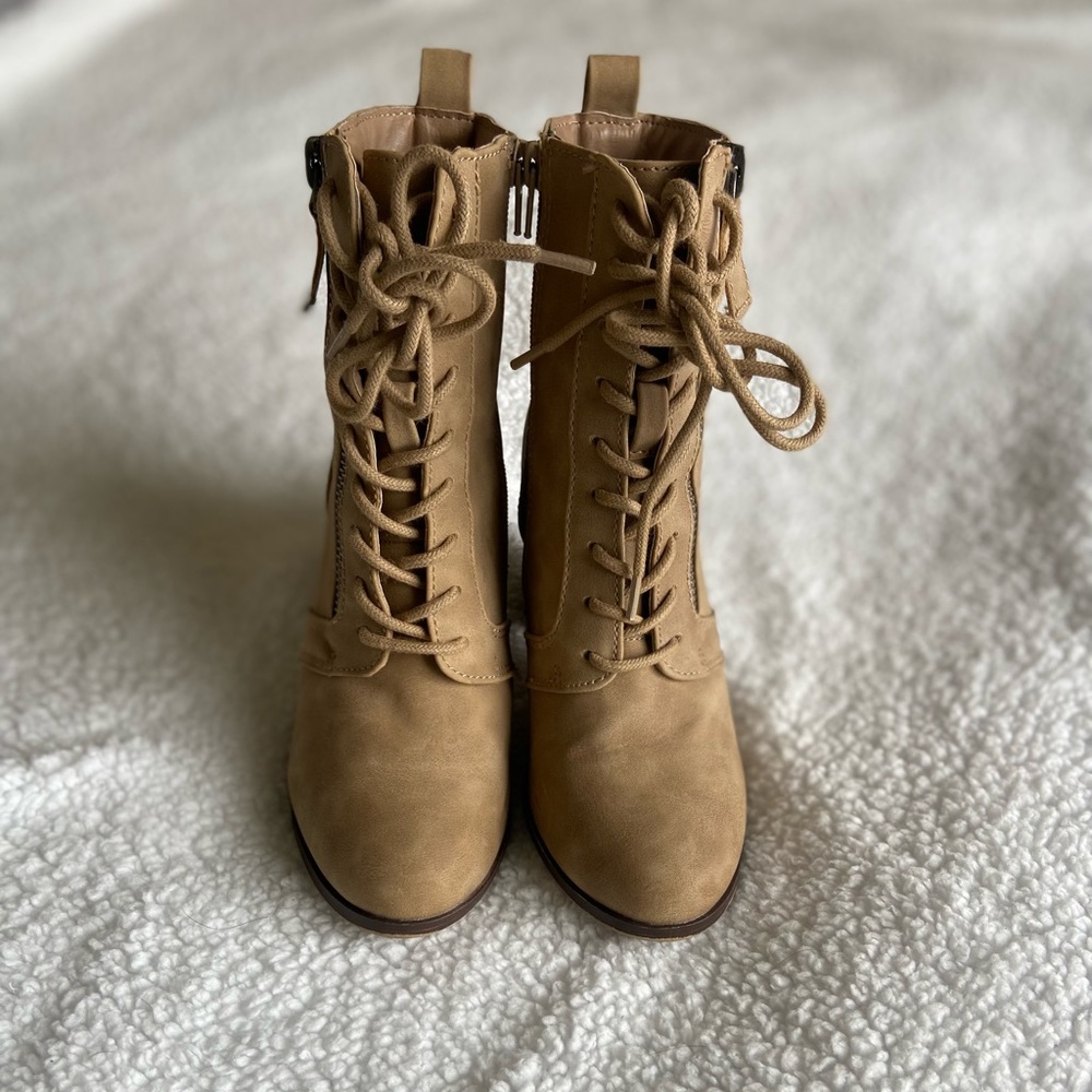 Lace up booties